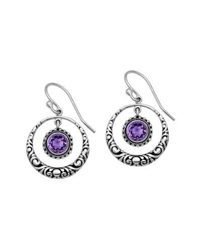 Samuel B. Silver 1.80 Ct. Tw. Amethyst Earrings