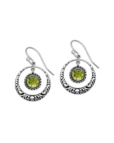 Samuel B. Silver 1.80 Ct. Tw. Peridot Earrings In Metallic