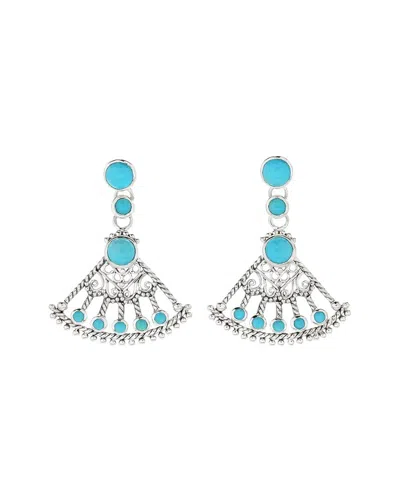 Samuel B. Silver 1.88 Ct. Tw. Sleeping Beauty Earrings