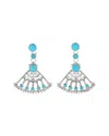 Samuel B. Silver 1.88 Ct. Tw. Sleeping Beauty Earrings In Blue