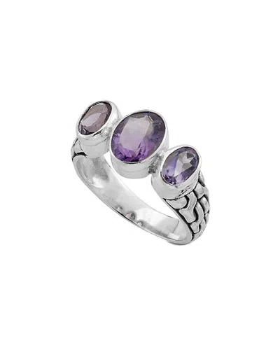 Samuel B. Silver 1.94 Ct. Tw. Amethyst Ring In Metallic