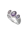 Samuel B. Silver 1.94 Ct. Tw. Amethyst Ring In Metallic