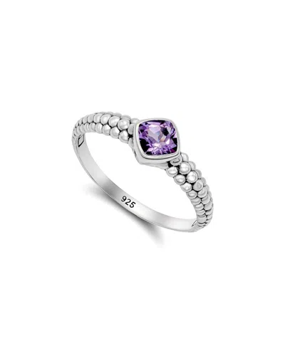 Samuel B. Silver 2.00 Ct. Tw. Amethyst Ring In Metallic