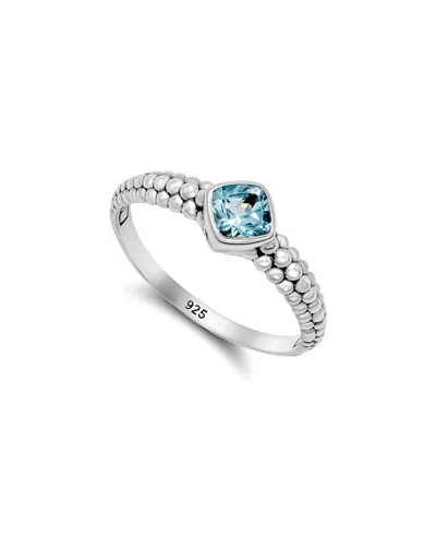 Samuel B. Silver 2.00 Ct. Tw. Blue Topaz Ring In Metallic