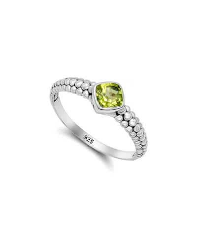 Samuel B. Silver 2.00 Ct. Tw. Peridot Ring In Metallic