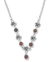Samuel B. Silver 2.04 Ct. Tw. Garnet Necklace In Metallic