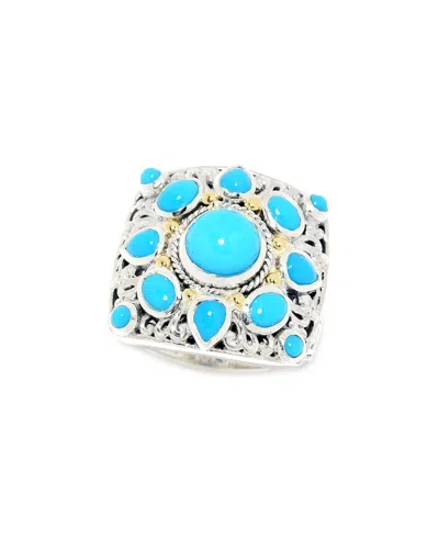 Samuel B. Silver 2.04 Ct. Tw. Sleeping Beauty Ring In Blue