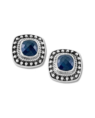Samuel B. Silver 2.10 Ct. Tw. Onyx Earrings In Metallic