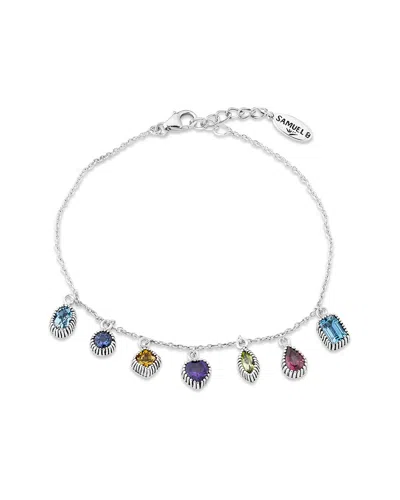 Samuel B. Silver 2.77 Ct. Tw. Gemstone Bracelet