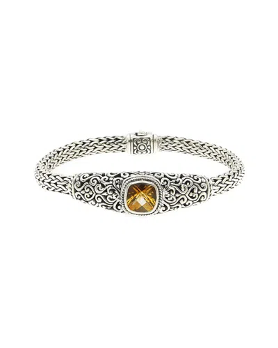 Samuel B. Silver 2.85 Ct. Tw. Citrine Bracelet In Metallic