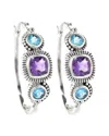 Samuel B. Silver 2.94 Ct. Tw. Gemstone Earrings In Metallic