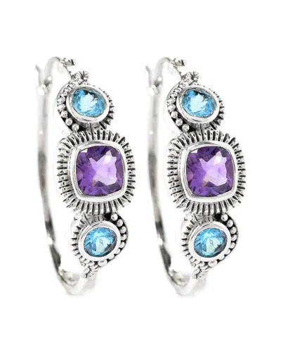 Samuel B. Silver 2.94 Ct. Tw. Gemstone Earrings