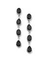 Samuel B. Silver 3.10 Ct. Tw. Black Spinel Earrings In Black