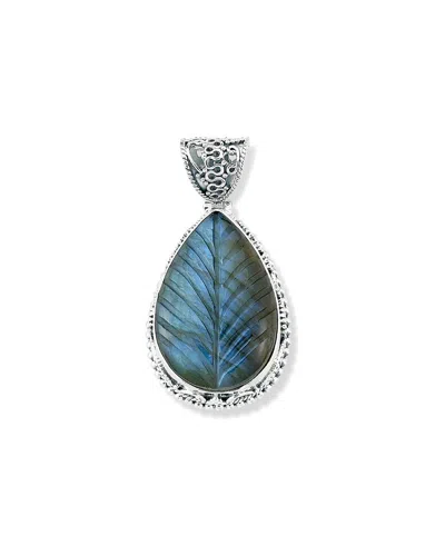 Samuel B. Silver 32.00 Ct. Tw. Labradorite Pendant In Metallic