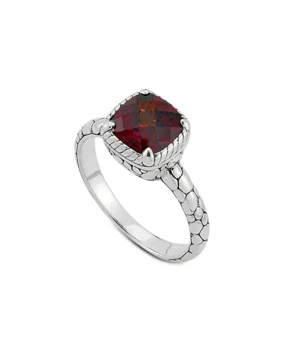 Samuel B. Silver 3.28 Ct. Tw. Garnet Ring In Red