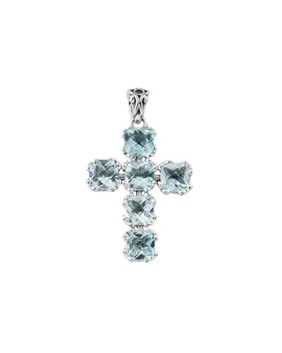 Samuel B. Silver 3.50 Ct. Tw. Blue Topaz Pendant In Neutral