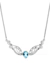 Samuel B. Silver 3.50 Ct. Tw. Blue Topaz Scrollwork Necklace