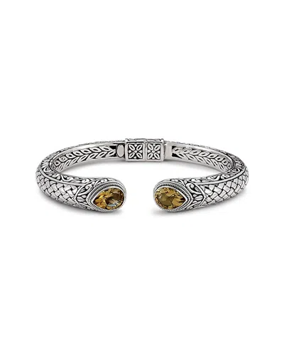 Samuel B. Silver 3.50 Ct. Tw. Citrine Woven Bangle Bracelet In Metallic