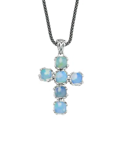 Samuel B. Silver 3.50 Ct. Tw. Opal Pendant In Metallic