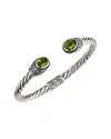 Samuel B. Silver 3.50 Ct. Tw. Peridot Bracelet In Metallic