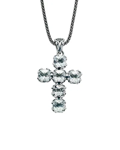 Samuel B. Silver 3.50 Ct. Tw. White Topaz Pendant