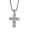 Samuel B. Silver 3.50 Ct. Tw. White Topaz Pendant In Multi