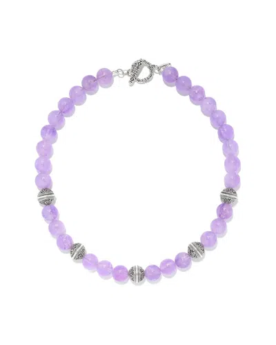 Samuel B. Silver 355.00 Ct. Tw. Amethyst Necklace In Purple