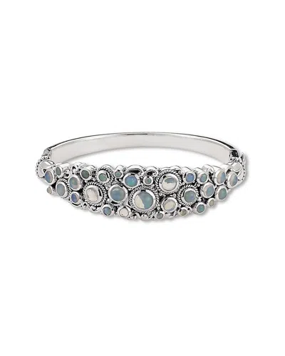 SAMUEL B. SAMUEL B. SILVER 3.70 CT. TW. OPAL CLUSTER BANGLE BRACELET