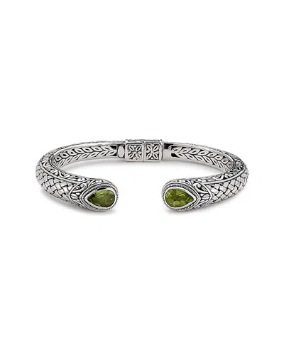 Samuel B. Silver 3.70 Ct. Tw. Peridot Woven Bangle Bracelet