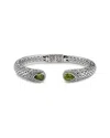 Samuel B. Silver 3.70 Ct. Tw. Peridot Woven Bangle Bracelet