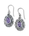 Samuel B. Silver 3.90 Ct. Tw. Amethyst Drop Earrings