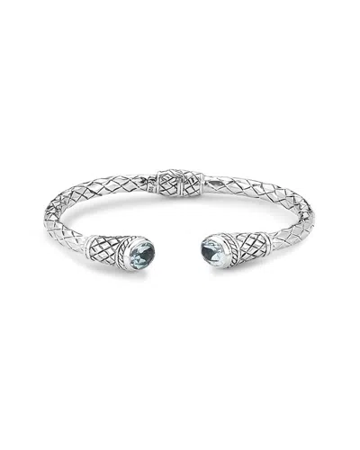 Samuel B. Silver 4.00 Ct. Tw. Blue Topaz Bangle Bracelet