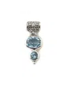 Samuel B. Silver 4.00 Ct. Tw. Blue Topaz Pendant