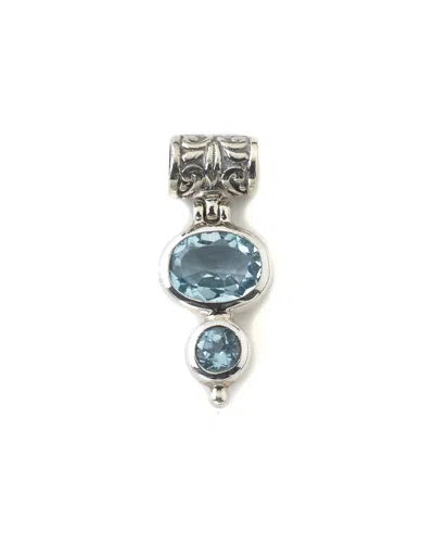 Samuel B. Silver 4.00 Ct. Tw. Blue Topaz Pendant