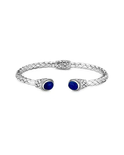 SAMUEL B. SAMUEL B. SILVER 4.00 CT. TW. LAPIS BRACELET