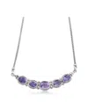 Samuel B. Silver 4.30 Ct. Tw. Amethyst Necklace In Silver