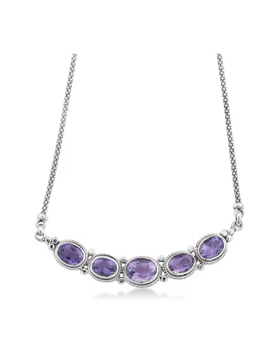 Samuel B. Silver 4.30 Ct. Tw. Amethyst Necklace