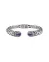 Samuel B. Silver 4.40 Ct. Tw. Amethyst Bracelet In Metallic