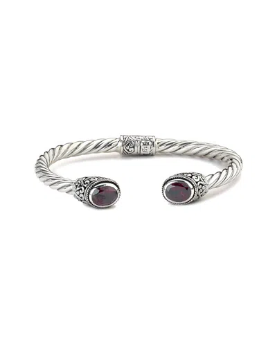 SAMUEL B. SAMUEL B. SILVER 4.40 CT. TW. GARNET BRACELET