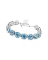 Samuel B. Silver 44.80 Ct. Tw. Aqua Color Topaz Bracelet In Blue