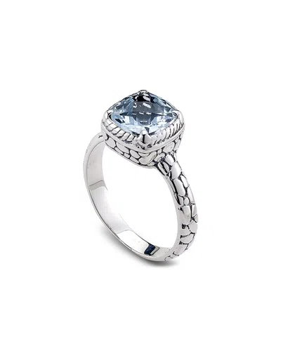 Samuel B. Silver 4.50 Ct. Tw. Blue Topaz Ring In Metallic
