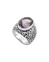 Samuel B. Silver 5.00 Ct. Tw. Amethyst Ring In Metallic