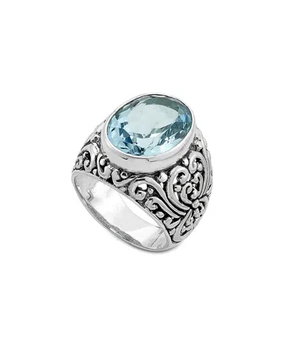 SAMUEL B. SAMUEL B. SILVER 5.50 CT. TW. BLUE TOPAZ RING