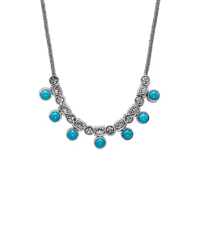 Samuel B. Silver 5.95 Ct. Tw. Turquoise Necklace