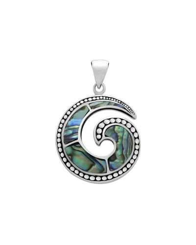 SAMUEL B. SAMUEL B. SILVER 6.30 CT. TW. ABALONE G SHAPE PENDANT