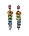 Samuel B. Silver 6.38 Ct. Tw. Gemstone Drop Earrings
