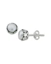 Samuel B. Silver 6mm Pearl Studs