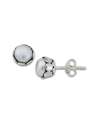 Samuel B. Silver 6mm Pearl Studs