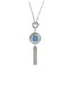 Samuel B. Silver 7.20 Ct. Tw. Chalcedony Toggle Necklace In Silver