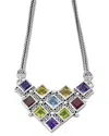 Samuel B. Silver 7.00 Ct. Tw. Gemstone Necklace In Metallic